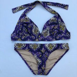 J Crew D cup Bikini (medium top, small bottom)